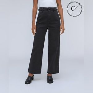 Everlane The Organic Wide Leg Pant - Black